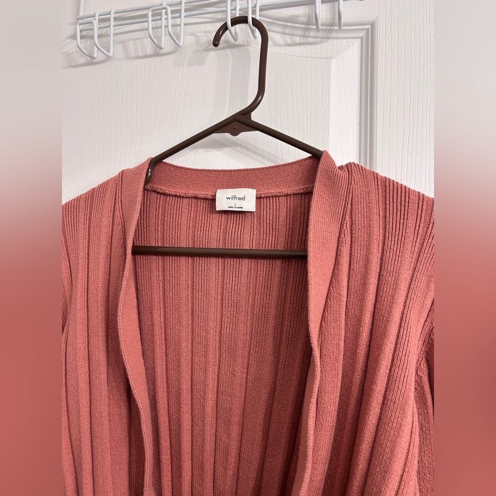 Aritzia Wilfred Plunge Front Cardigan • Size Large - Picture 8 of 10